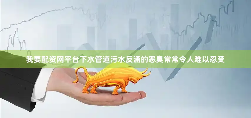 我要配资网平台下水管道污水反涌的恶臭常常令人难以忍受
